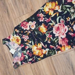 Blue Floral Print Dress